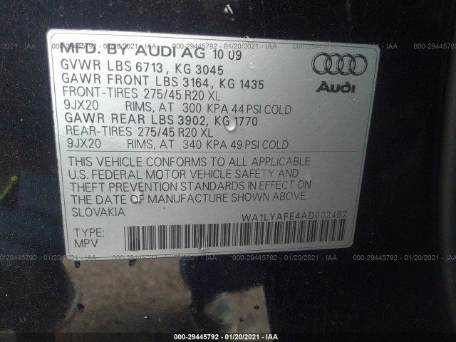 Photo 8 VIN: WA1LYAFE4AD002482 - AUDI Q7 