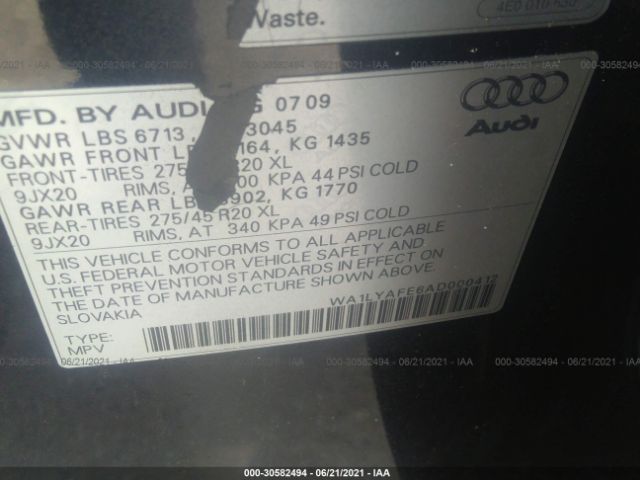 Photo 8 VIN: WA1LYAFE6AD000412 - AUDI Q7 