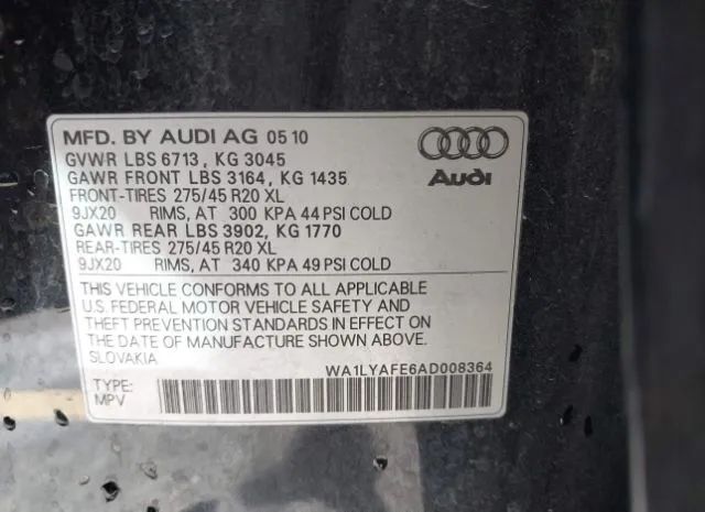 Photo 8 VIN: WA1LYAFE6AD008364 - AUDI Q7 