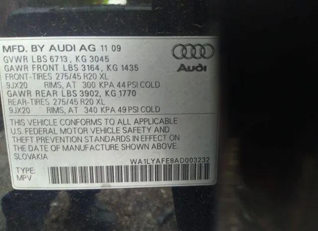 Photo 8 VIN: WA1LYAFE8AD003232 - AUDI Q7 