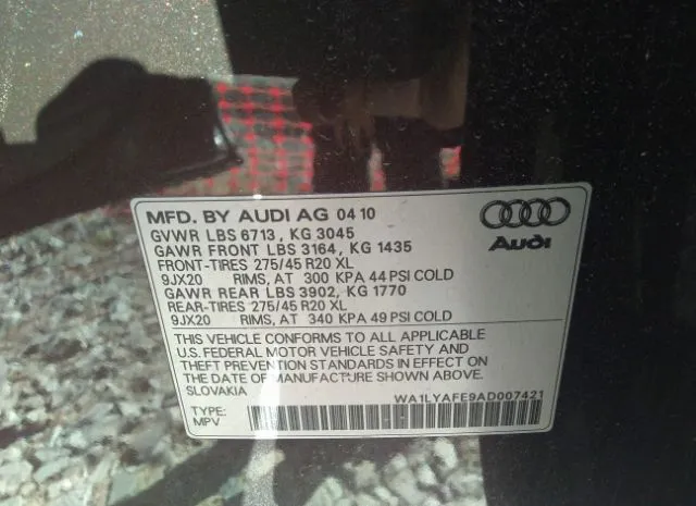 Photo 8 VIN: WA1LYAFE9AD007421 - AUDI Q7 