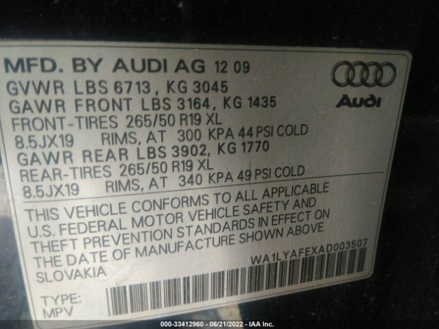 Photo 8 VIN: WA1LYAFEXAD003507 - AUDI Q7 