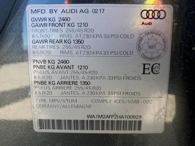 Photo 12 VIN: WA1M2AFP2HA100929 - AUDI Q5 