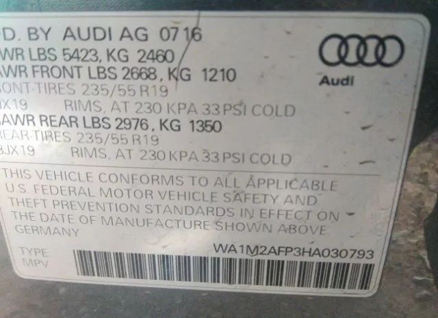 Photo 8 VIN: WA1M2AFP3HA030793 - AUDI Q5 