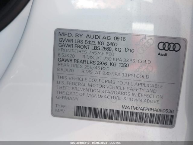 Photo 8 VIN: WA1M2AFP6HA050536 - AUDI Q5 