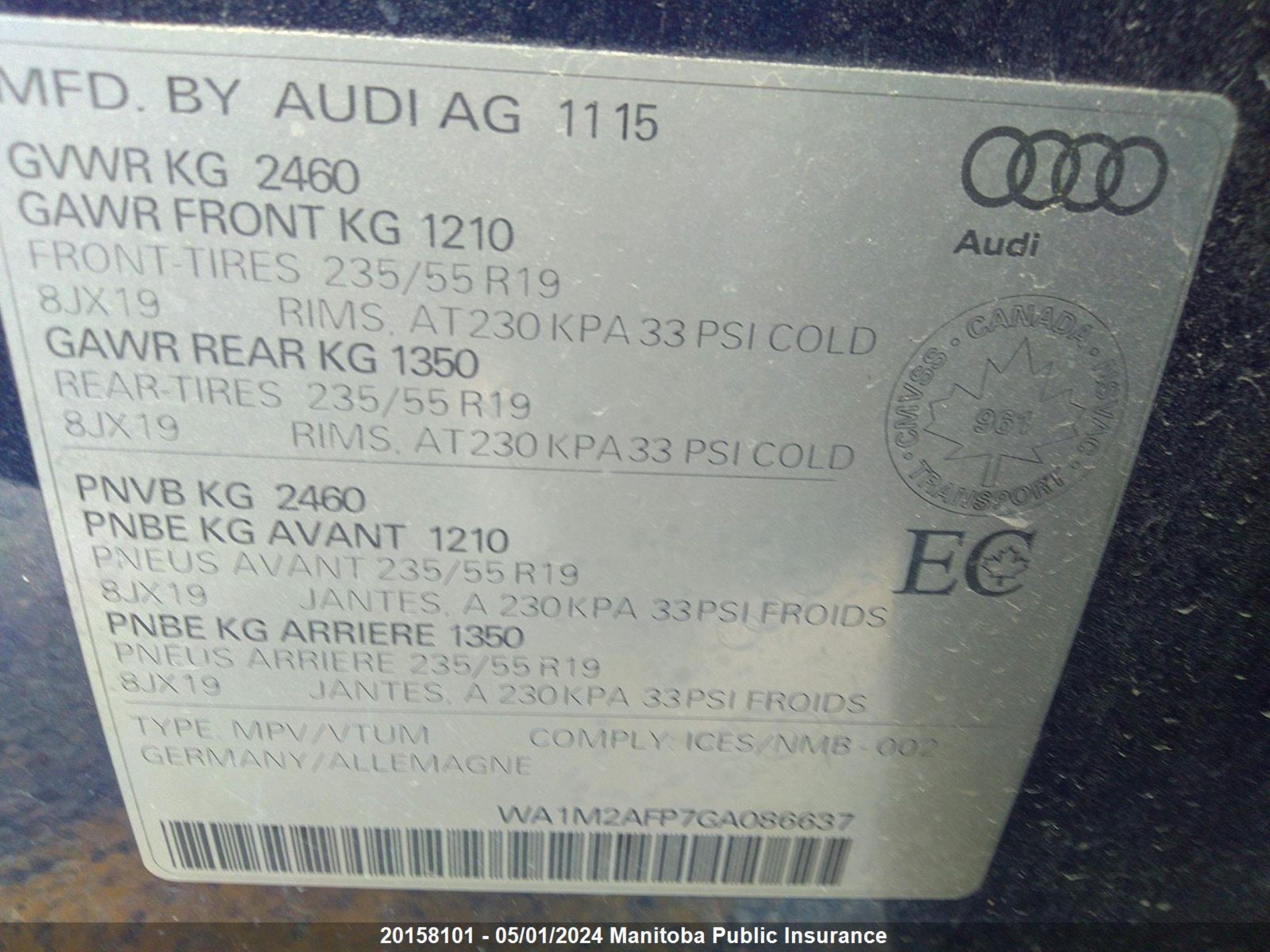 Photo 8 VIN: WA1M2AFP7GA086637 - AUDI Q5 