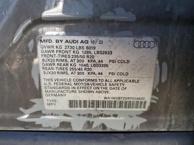 Photo 12 VIN: WA1M2BFZ5RP029540 - AUDI Q4 E-TRON 