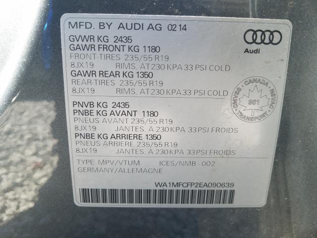 Photo 9 VIN: WA1MFCFP2EA090639 - AUDI Q5 