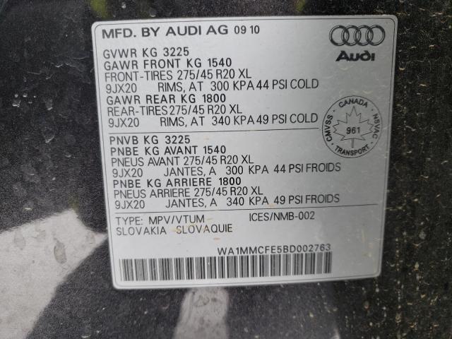 Photo 9 VIN: WA1MMCFE5BD002763 - AUDI Q7 