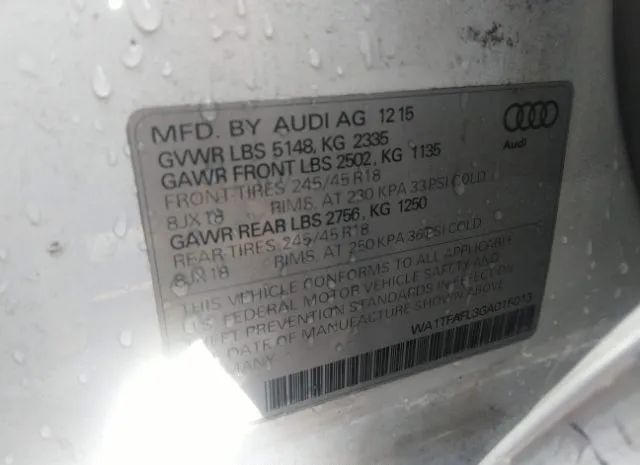 Photo 8 VIN: WA1TFAFL3GA015013 - AUDI A4 