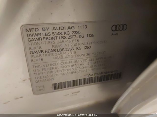 Photo 8 VIN: WA1TFAFL5EA084251 - AUDI ALLROAD 