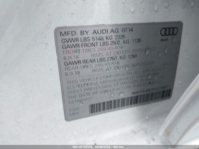 Photo 8 VIN: WA1TFAFL5FA025671 - AUDI ALLROAD 