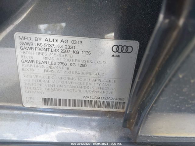 Photo 8 VIN: WA1UFAFL0DA224385 - AUDI ALLROAD 