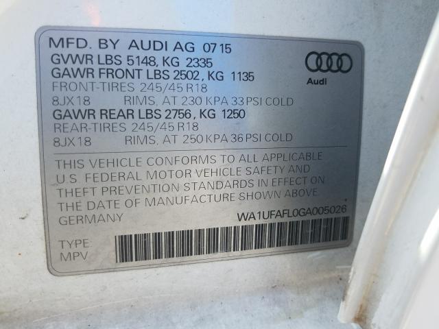 Photo 9 VIN: WA1UFAFL0GA005026 - AUDI A4 ALLROAD 