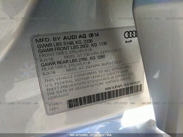 Photo 8 VIN: WA1UFAFL1EA160830 - AUDI A4 ALLROAD 