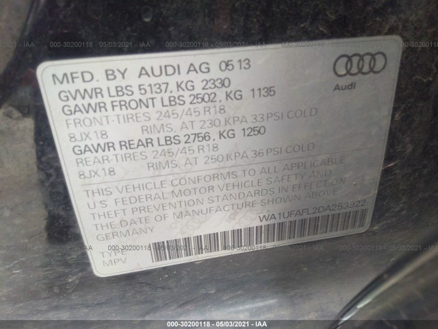 Photo 8 VIN: WA1UFAFL2DA253922 - AUDI A4 