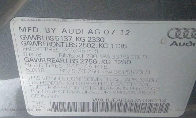 Photo 8 VIN: WA1UFAFL8DA106214 - AUDI A4 ALLROAD 