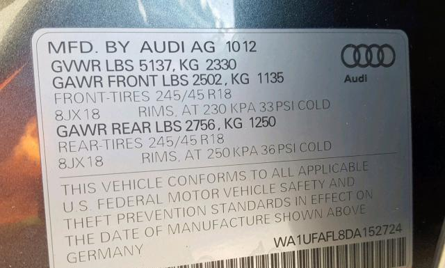 Photo 9 VIN: WA1UFAFL8DA152724 - AUDI A4 ALLROAD 