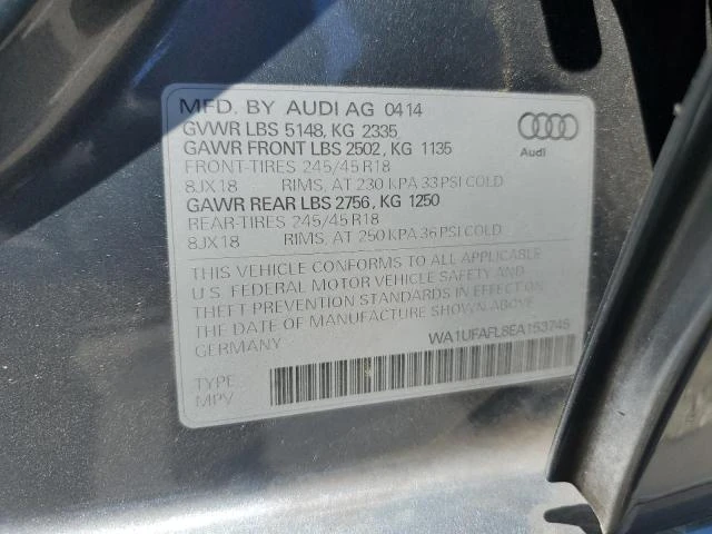 Photo 11 VIN: WA1UFAFL8EA153745 - AUDI A4 ALLROAD 