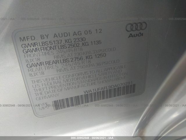 Photo 8 VIN: WA1UFAFL9DA070291 - AUDI A4 ALLROAD 