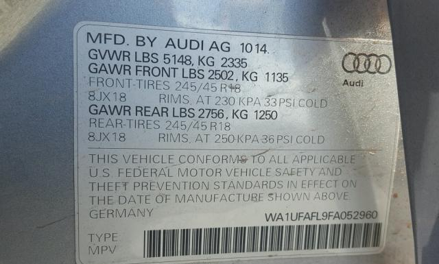 Photo 9 VIN: WA1UFAFL9FA052960 - AUDI A4 ALLROAD 