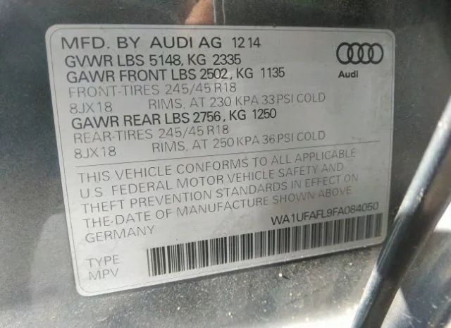 Photo 8 VIN: WA1UFAFL9FA084050 - AUDI ALLROAD 