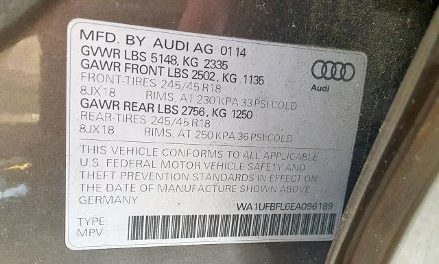 Photo 9 VIN: WA1UFBFL6EA096189 - AUDI A4 ALLROAD 