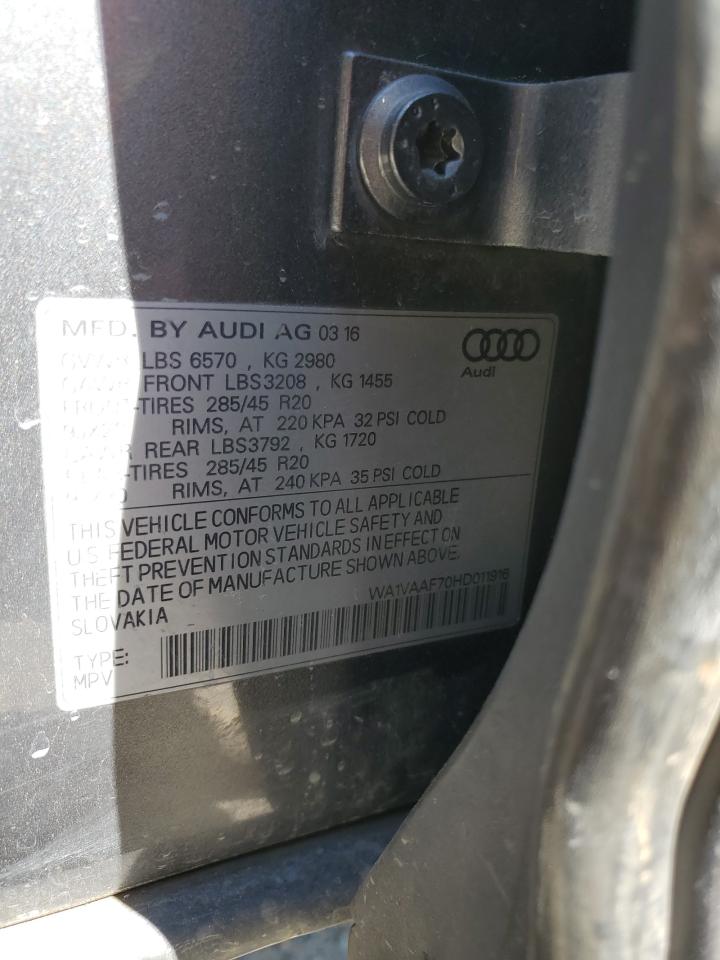 Photo 13 VIN: WA1VAAF70HD011916 - AUDI Q7 