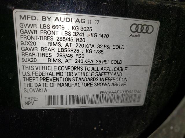 Photo 11 VIN: WA1VAAF70JD021240 - AUDI Q7 