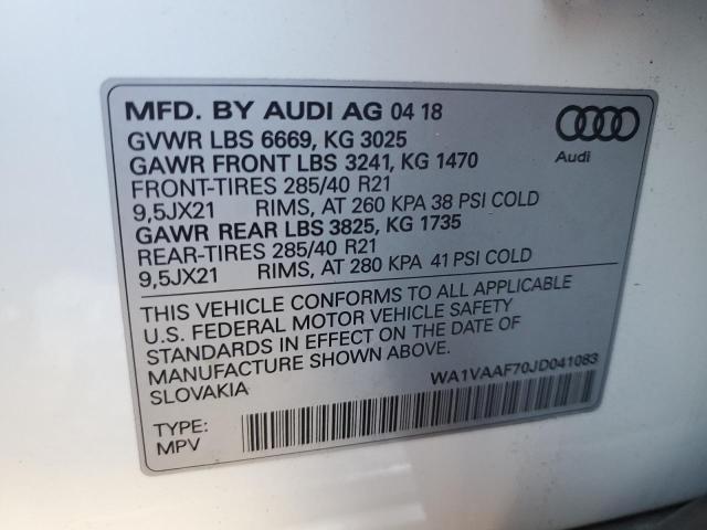 Photo 12 VIN: WA1VAAF70JD041083 - AUDI Q7 PRESTIG 