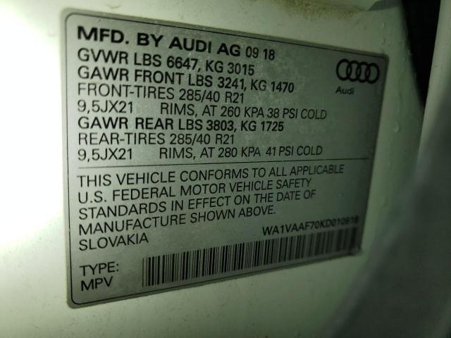 Photo 13 VIN: WA1VAAF70KD010918 - AUDI Q7 