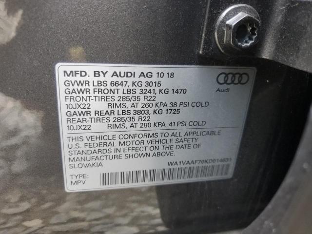 Photo 12 VIN: WA1VAAF70KD014631 - AUDI Q7 PRESTIG 