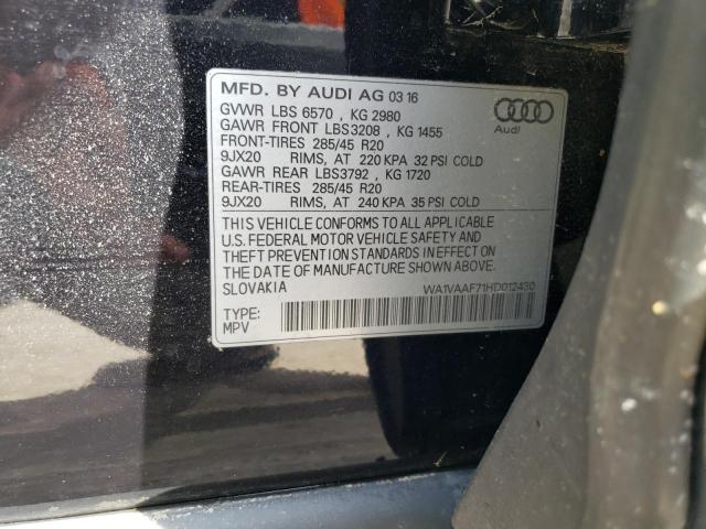 Photo 9 VIN: WA1VAAF71HD012430 - AUDI Q7 PRESTIG 