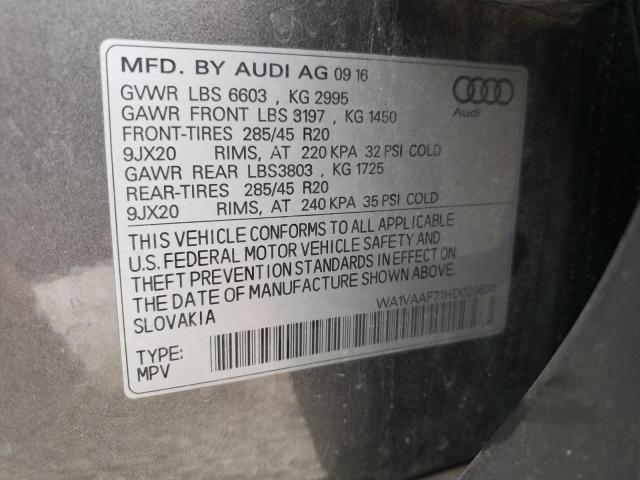 Photo 12 VIN: WA1VAAF71HD029633 - AUDI Q7 PRESTIG 