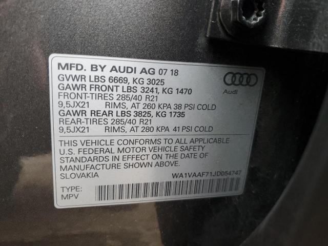 Photo 12 VIN: WA1VAAF71JD054747 - AUDI Q7 