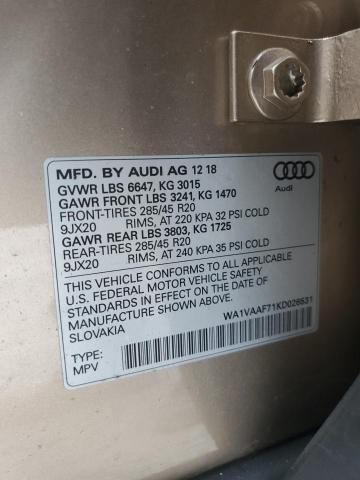 Photo 9 VIN: WA1VAAF71KD026531 - AUDI Q7 PRESTIG 