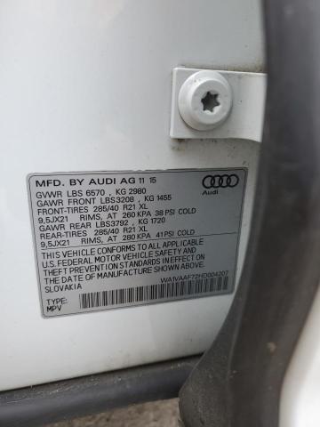 Photo 12 VIN: WA1VAAF72HD004207 - AUDI Q7 PRESTIG 