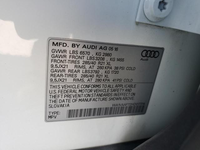 Photo 11 VIN: WA1VAAF72HD017314 - AUDI Q7 PRESTIG 