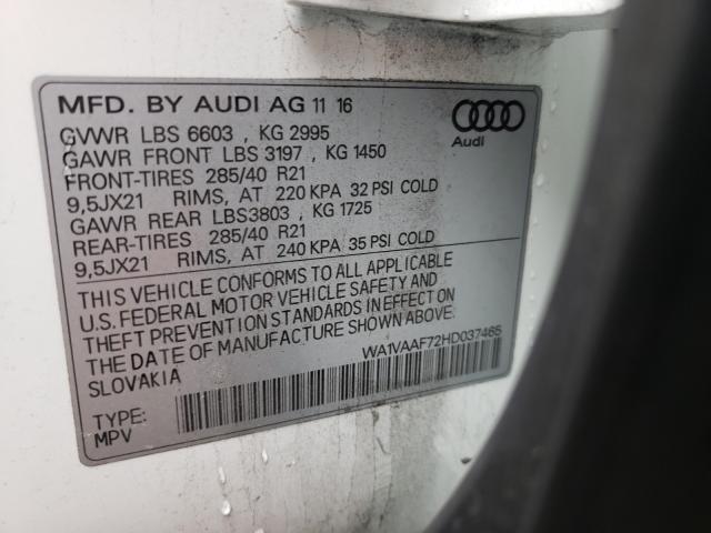 Photo 9 VIN: WA1VAAF72HD037465 - AUDI Q7 