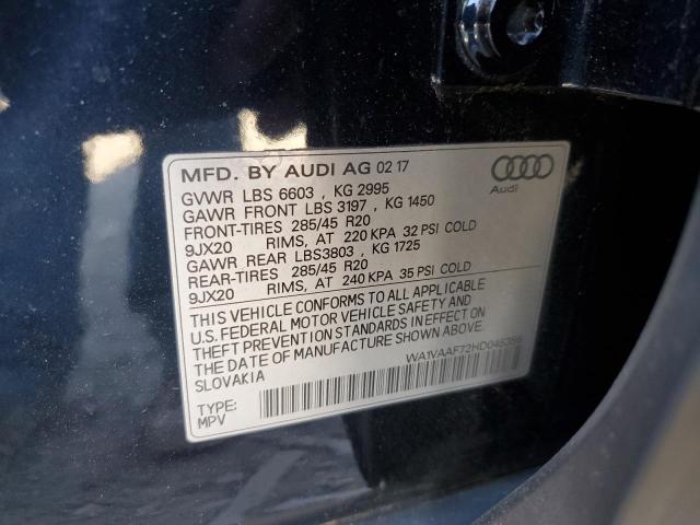 Photo 12 VIN: WA1VAAF72HD045355 - AUDI Q7 PRESTIG 