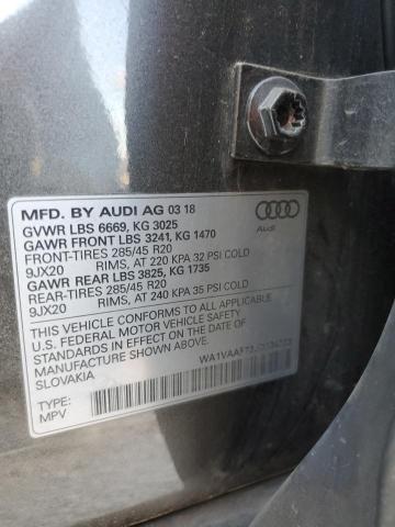 Photo 9 VIN: WA1VAAF72JD034703 - AUDI Q7 PRESTIG 