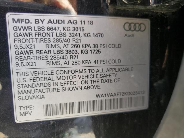 Photo 13 VIN: WA1VAAF72KD023413 - AUDI Q7 PRESTIG 