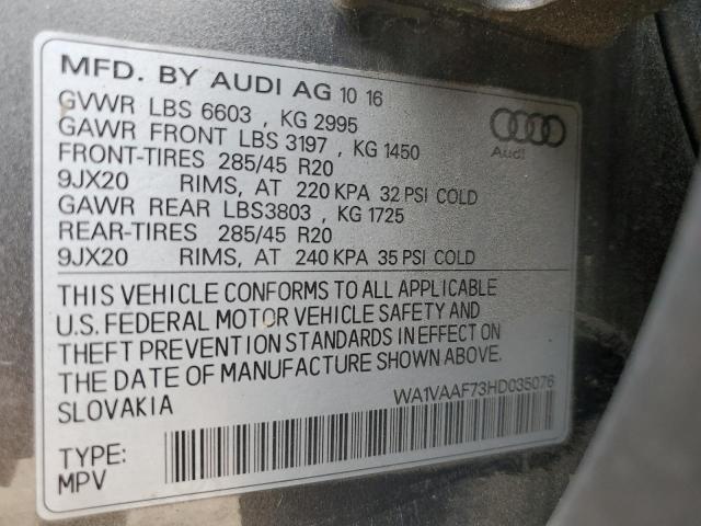 Photo 12 VIN: WA1VAAF73HD035076 - AUDI Q7 