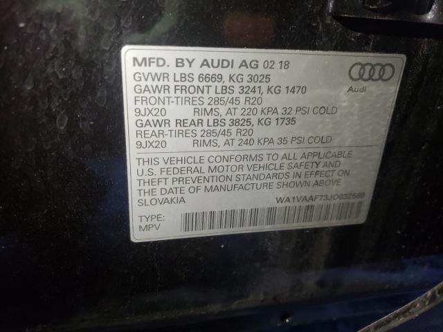 Photo 9 VIN: WA1VAAF73JD032569 - AUDI Q7 PRESTIG 