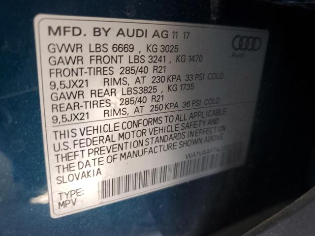 Photo 12 VIN: WA1VAAF74JD025078 - AUDI Q7 PRESTIG 