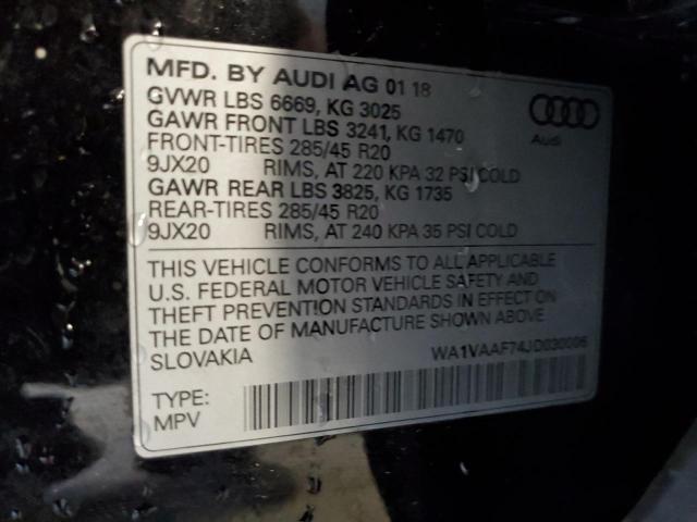 Photo 13 VIN: WA1VAAF74JD030006 - AUDI Q7 