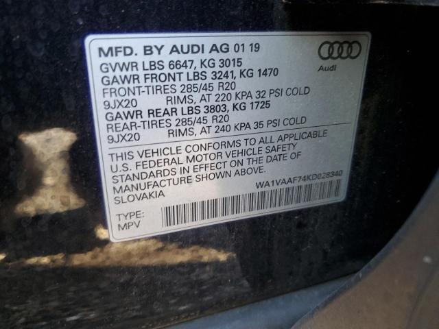 Photo 12 VIN: WA1VAAF74KD028340 - AUDI Q7 