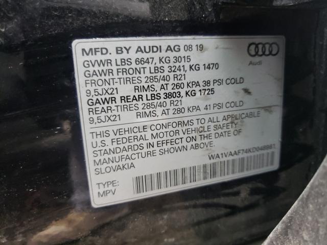 Photo 9 VIN: WA1VAAF74KD048961 - AUDI Q7 PRESTIG 