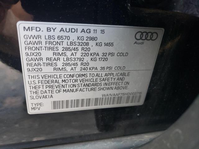 Photo 12 VIN: WA1VAAF75HD003715 - AUDI Q7 