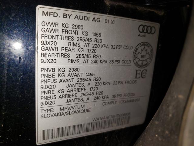 Photo 9 VIN: WA1VAAF75HD006985 - AUDI Q7 PRESTIG 